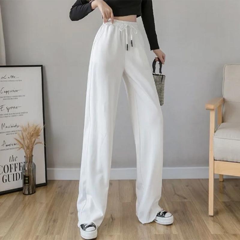 Drape Wide-leg Pants Women's Spring High Waist Loose Straight Solid Color Sports Pants Student Sports Casual Sweatpants