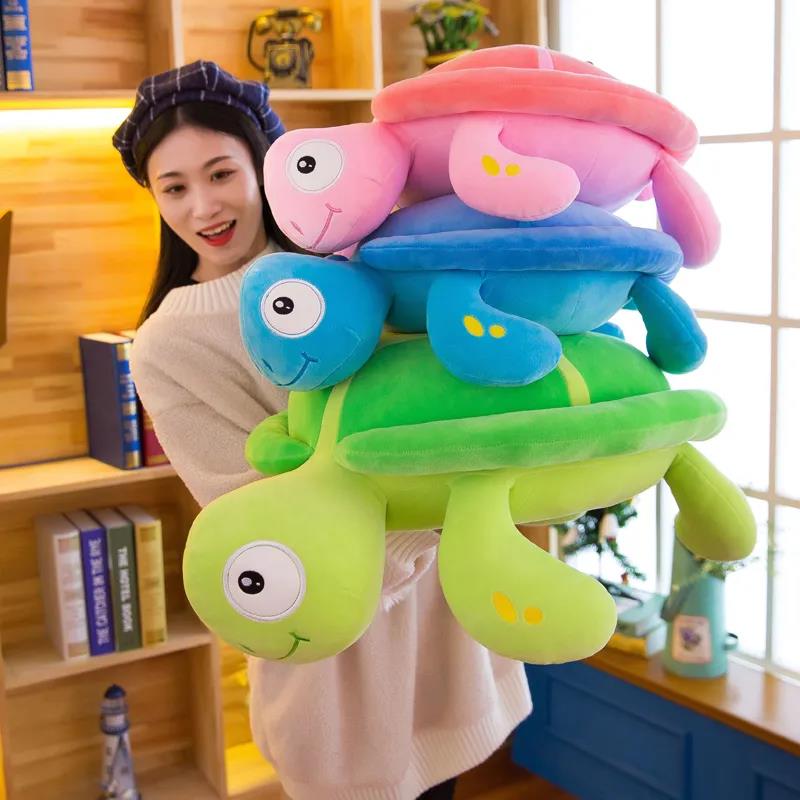 Children's Plush Animal Toys Soft Multicolor Turtle Plush Doll Cute Plush Animal Doll Pillow Boys Girls Birthday Gifts