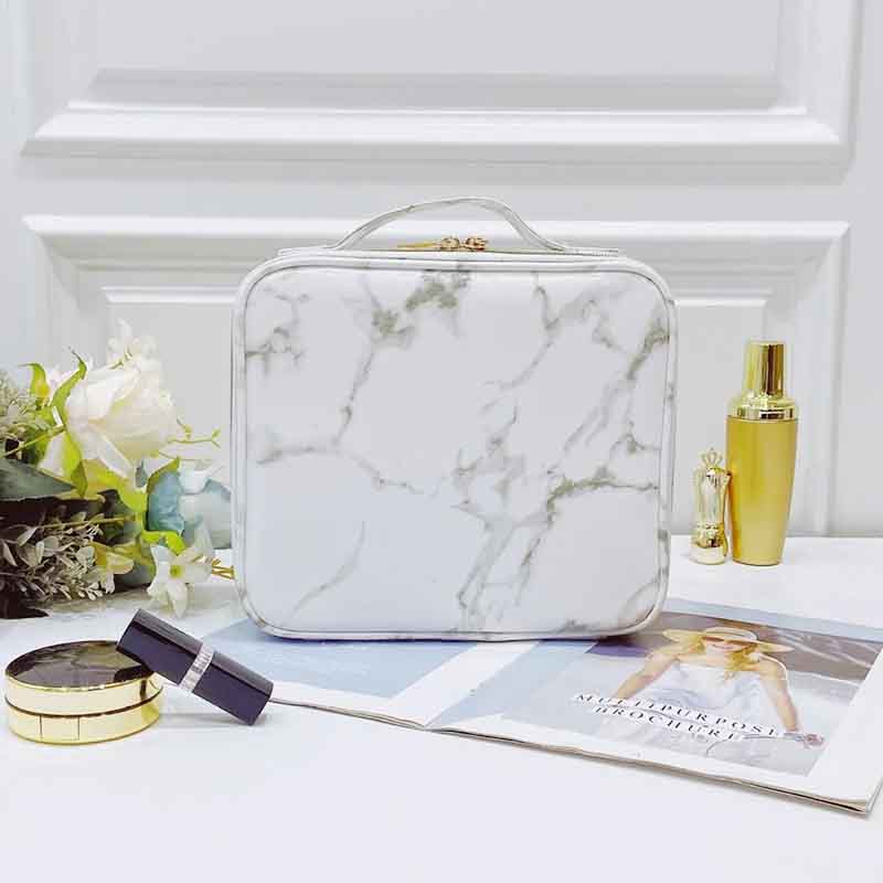 Cosmetic Bag Women's Portable Large-capacity Simple Fashion Marble Pattern Cosmetic Storage Bag