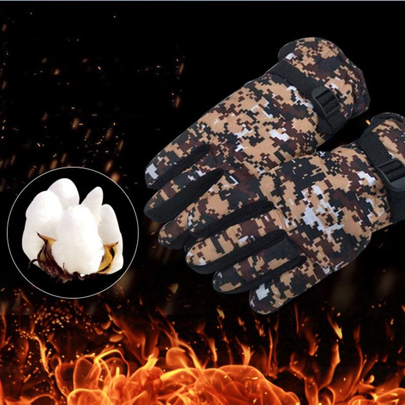 Warm Leather gloves Thick gloves Man fashion gloves Plush Cotton gloves Windproof gloves Winter