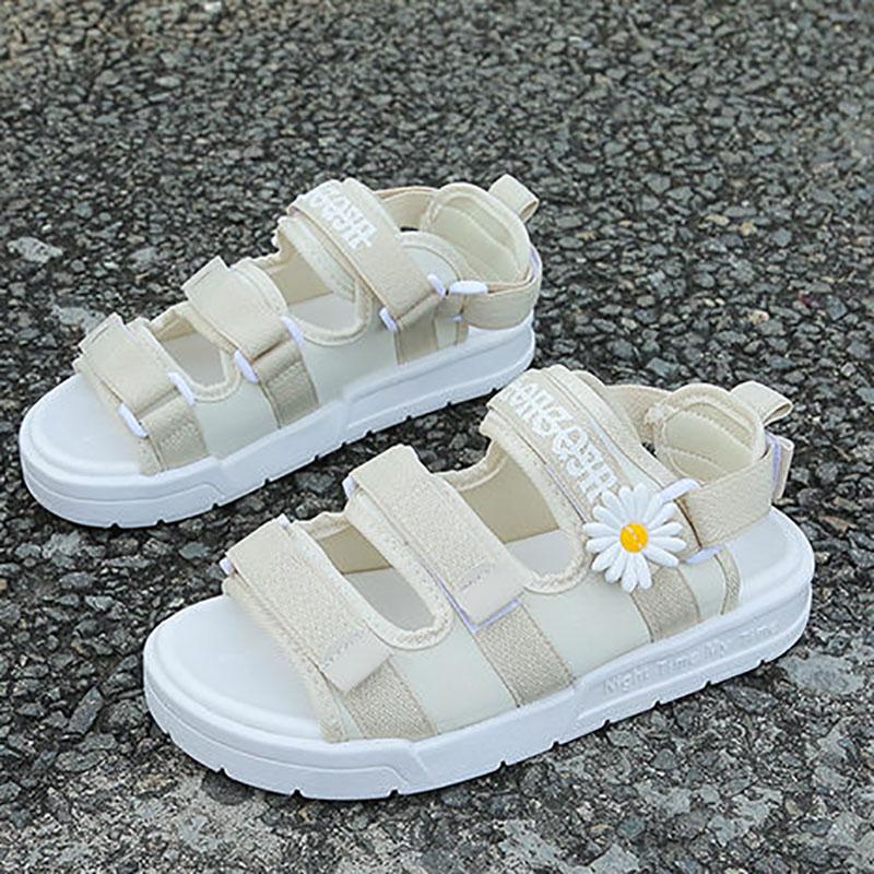 Fashion Daisy Sandals Women's Velcro Sports Beach Shoes for Summer Wear