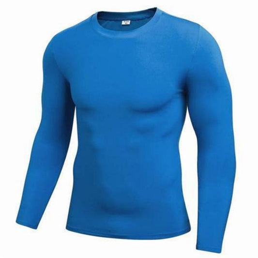 Silk Cotton Sports Tights Men's Fitness Clothing Basketball Bottoming Shirt Quick-drying Compression Long-sleeved T-shirt