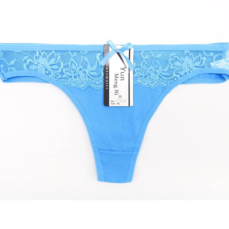 6 Pieces/set of Underwear Lace G String Underwear Female T Back Sexy Fashion Hollow Wide Belt Ladies Transparent Panties