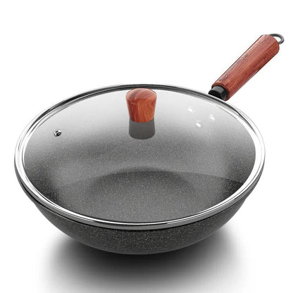 Maifan Stone Non-stick Wok Wok No Oily Smoke Can Be Used Shovel Wok Household Induction Cooker Gas Stove