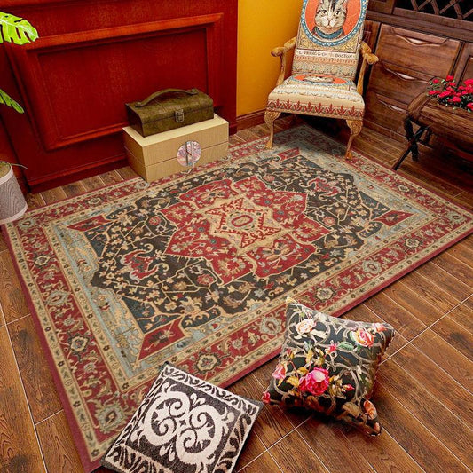 American Retro Carpet European Ethnic Style Living Room Carpet Country Simple Sofa Coffee Table Bedroom Bedside Blanket