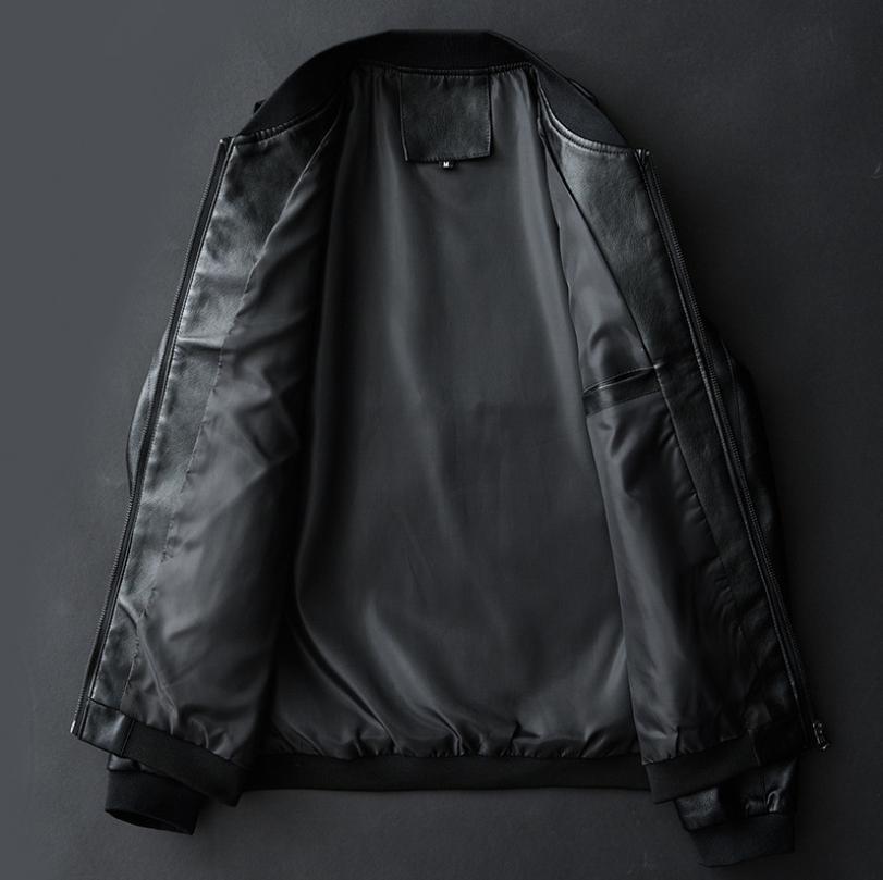 Spring and Autumn Men's Pu Leather Jacket Daily Leisure Motorcycle Plus Size Jacket Men's Leather Jacket