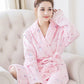 Winter Warm Flannel Bathrobe Women Knee-Length Bath Robe Soft Thick Robes Female Dressing Gown Sleepwear