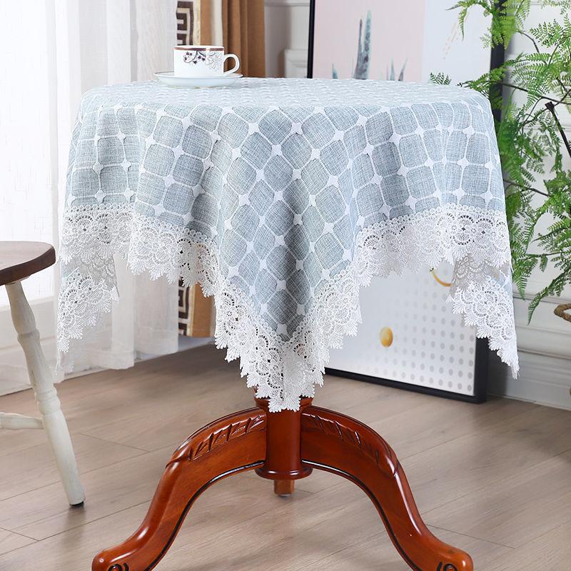 Round Tablecloth Small Round Table Bedside Table Linen Embroidery Cover Towel Table Cloth Dust Cover Nordic Minimalist Style