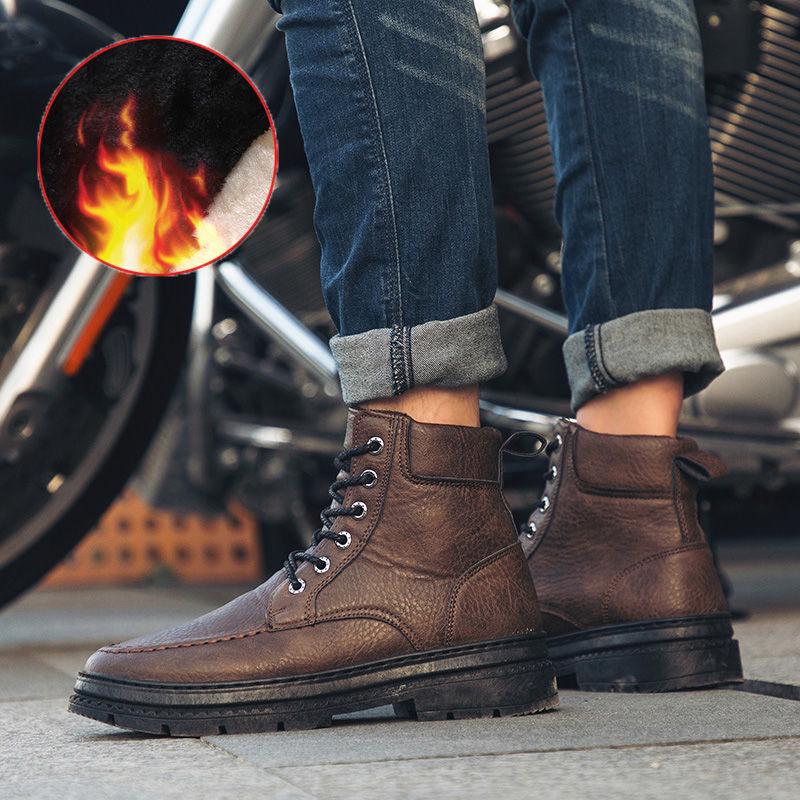 High-top Leather Shoes Men Work Boots Male Martin Boots Men Desert Boots Casual Men's Shoes