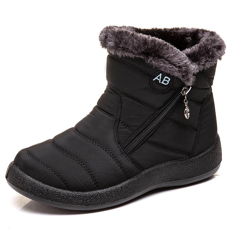 Winter Boots Women's Boots Mother Shoes Waterproof Ankle Boots Women Rain Warm Fur Foot High Quality