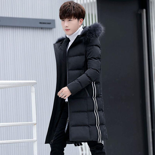 Cotton clothing Large size Down jacket Trend Men's clothes  Winter Medium and long section Leisure