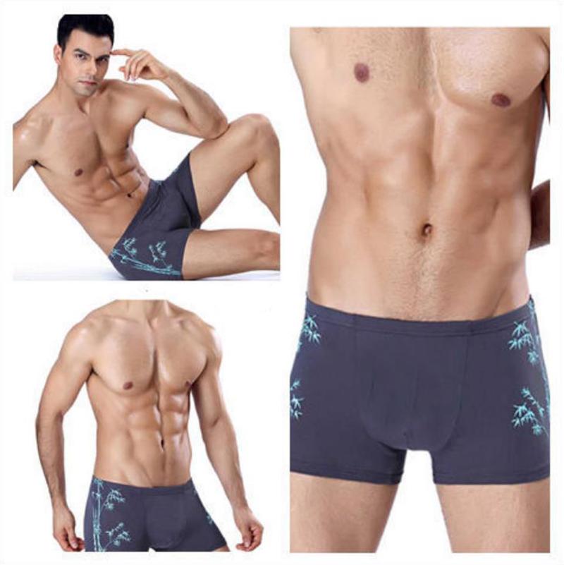 4Pcs Men Square Briefs U Convex Underpants Soft and Comfortable Shorts Boxer Shorts