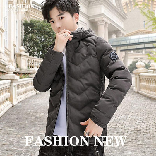 Winter Men's Cotton-padded Jacket Short Clothes Jacket Cotton-padded Clothes Trend Handsome Autumn and Winter Clothes Down Padded Jacket