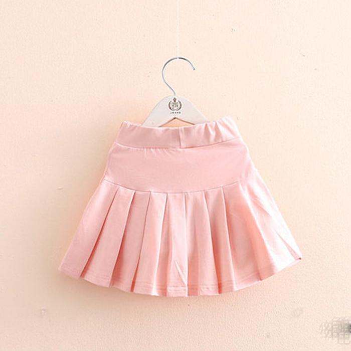 Autumn Spring Summer Casual 3 4-8 10 12 Years Kids  School Solid Color Training Dance Skirt with Shorts Pleated Skirt for Baby Girl