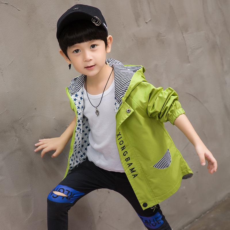 Autumn/Winter Boys Jackets Children Cute Hooded Coat for Boy Outwear Clothes Kids Long Sleeve Windbreaker