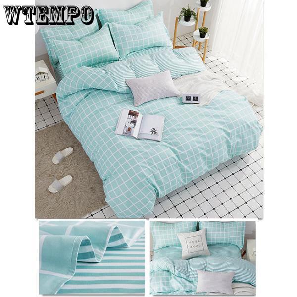 Bedding Set Printed Bed Linen Sheet Plaid Duvet Cover 240x220 Single Double Queen King Quilt Covers Sets Bedclothes