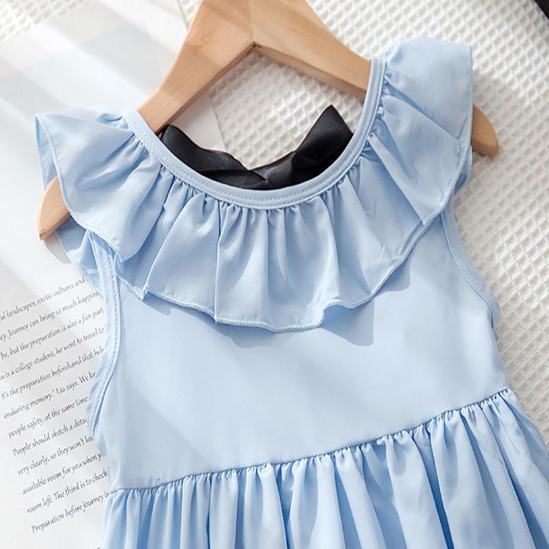 Girls Dress Korean Version of Suspenders Plaid Casual Sleeveless Party Princess Dress Cute Child Baby Kid Female Dress