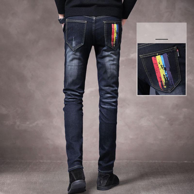 Summer Scratch Men's Jeans Casual Slim Fit Youth Distressed Black Jeans