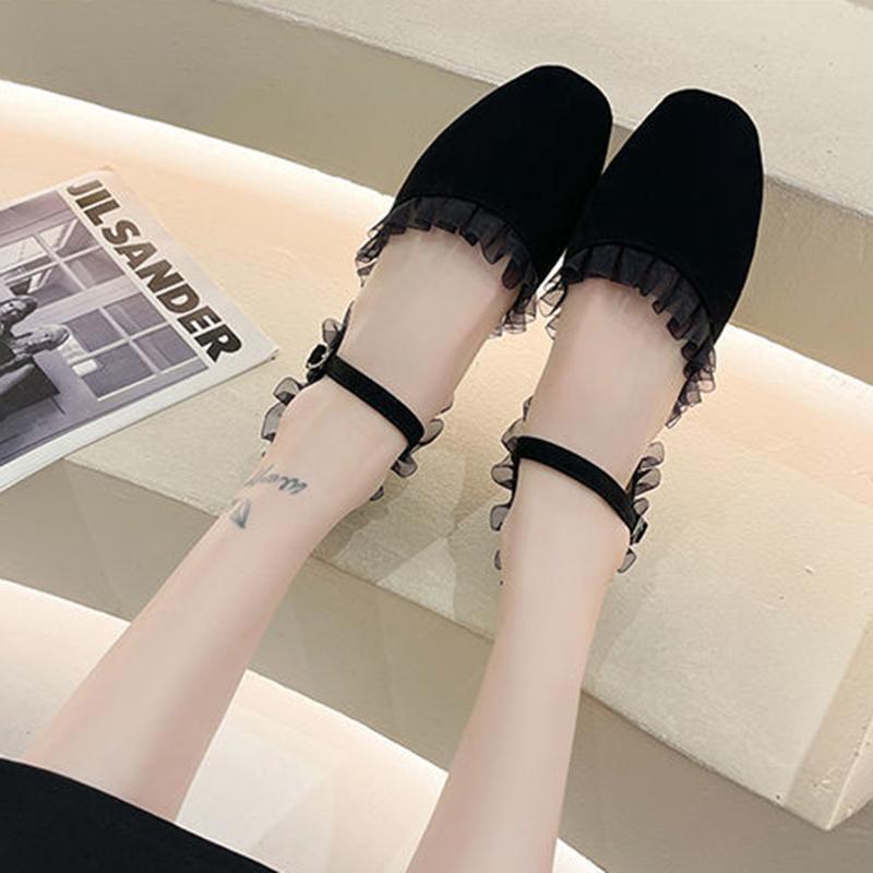 Fairy Flat Summer Baotou Women's Sandals Student Lace Buckle Fashion Women's Single Shoes Hollow