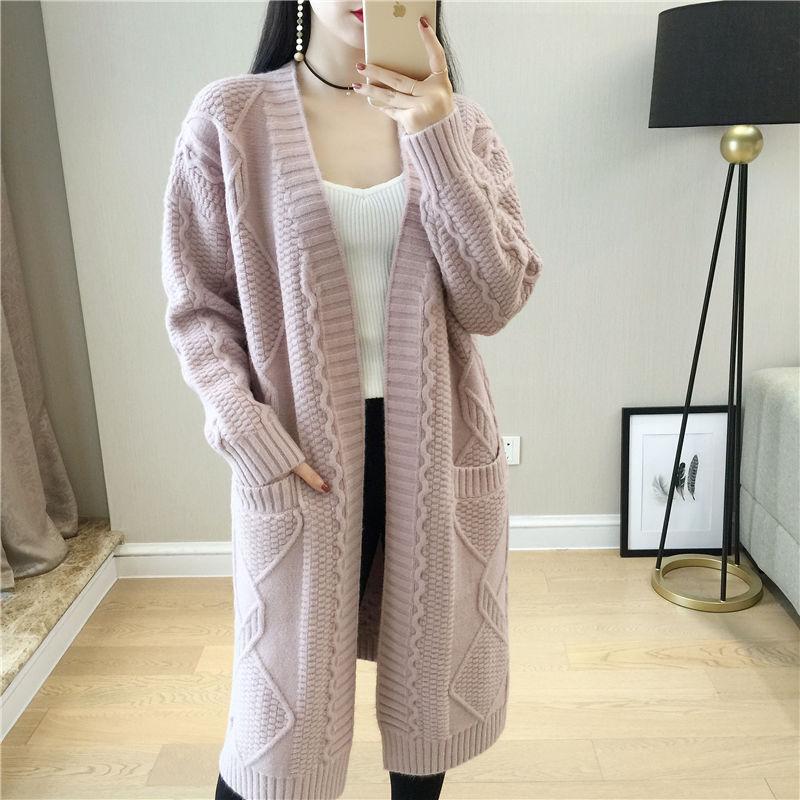 Cardigan Long Sleeve Knitted Sweater Women Casual Sweters Women Invierno 2019 Loose Cardigan Mujer