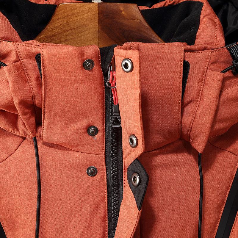 Men's Outdoor Hiking Jacket Hooded Jacket Duck Down Jacket Thick Windproof Ski Sports