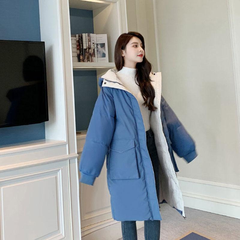 Winter Down Cotton-padded Jacket Women's Korean Mid-length Winter Jacket Large Size Thick Padded Coat