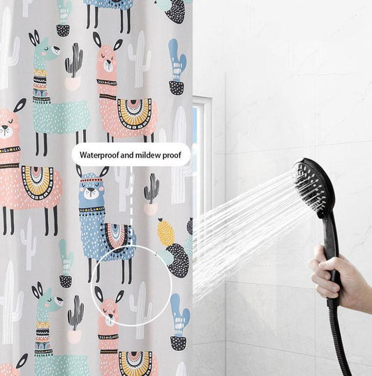 Thicken Shower Curtain Bathroom Shower Curtain Cloth Waterproof and Mildew-proof Partition Door Curtain Toilet Curtain