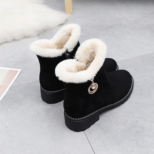 Women Boots Winter Warm Snow Boots Women Suede Ankle Boots Female Winter Cotton Shoes Botas Mujer