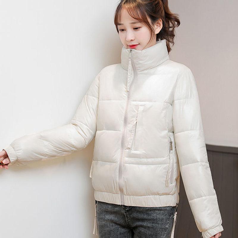 Glossy Down Coat Women's Short Korean Version of Loose Cotton-padded Clothes Bread Clothes Winter Clothes Students