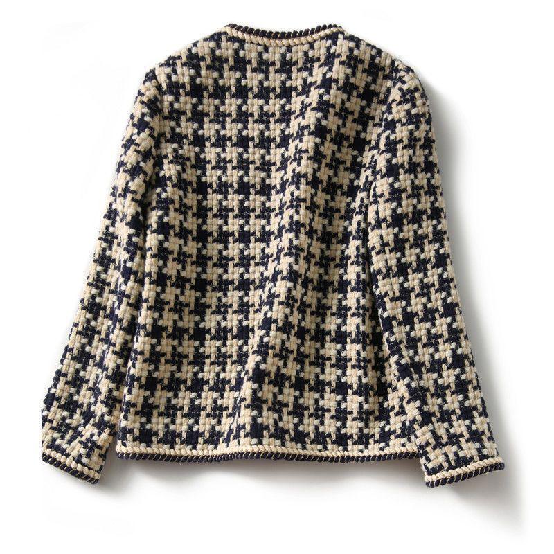 Small Fragrance Jacket Women's Early Autumn All-match Temperament Tweed Jacket Was Thin Winter Clothes