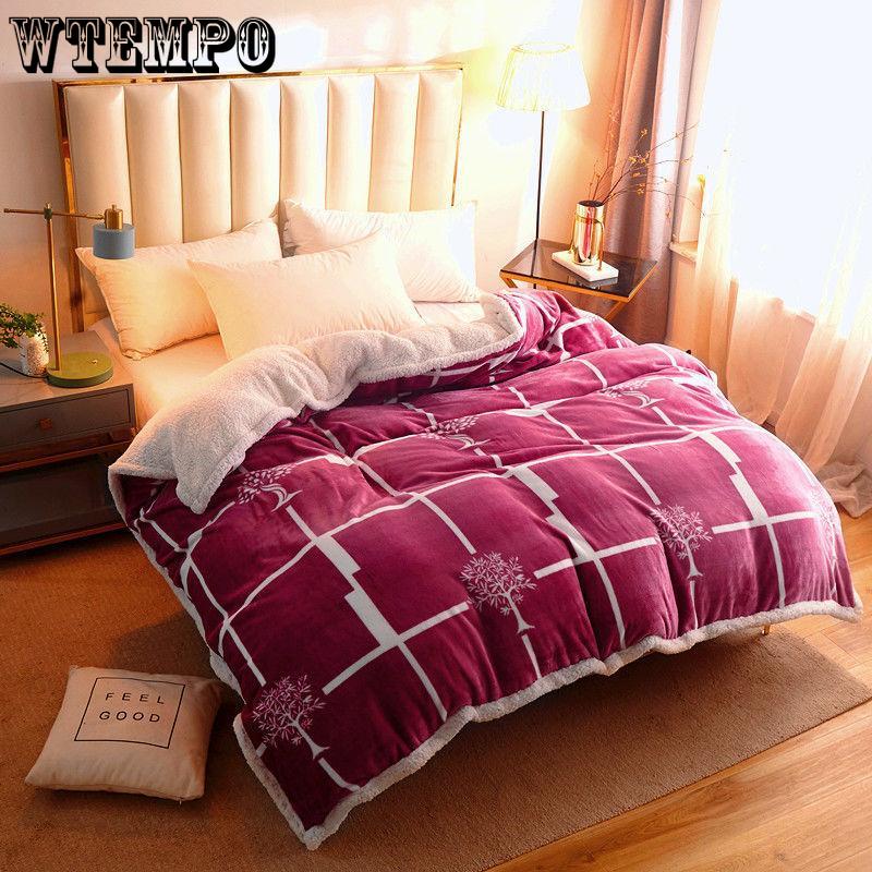 Winter Thick Double Layer Lamb Wool Multifunctional Blanket Duvet Cover Blanket Single Sheet Flannel Duvet Cover Warm Travel Blanket Zipper Bedspread