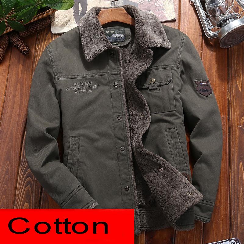 Cotton clothing Large size Down jacket Trend Leisure Men's clothes Winter Medium and long section