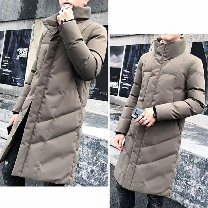 Winter Mid-length Padded Jacket Men's Winter Thick Padded Jacket Young Middle School Student Jacket Korean Cotton Jacket