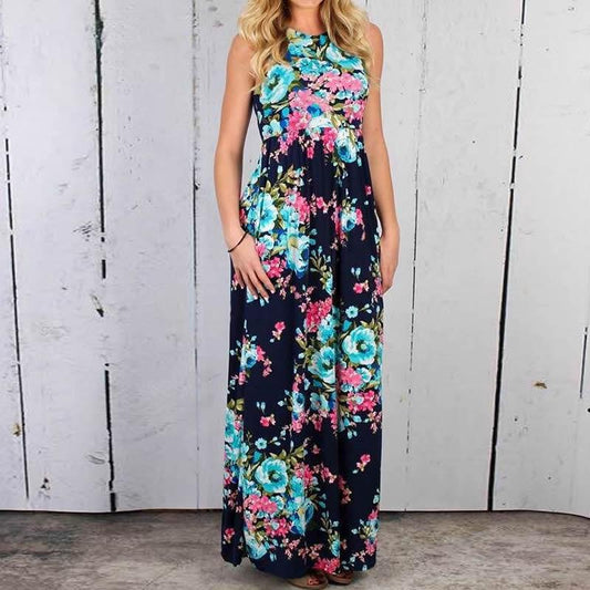 Women's Fashion Summer Floral 2019 2019 n Long Maxi Dress Party Beach Dresses