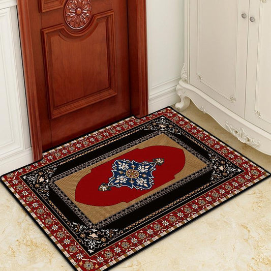 Retro Home Land Pad Door Pad Entrance Home Entoucted Porch Mat Door Foot Pad Water Absorbing Continental Carpet Living Room 60*90cm