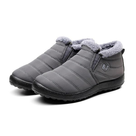 Ladies/Men Winter Shoes Solid Color Snow Boots Cotton Lining Non-slip Bottom Warm Waterproof Ski Boots