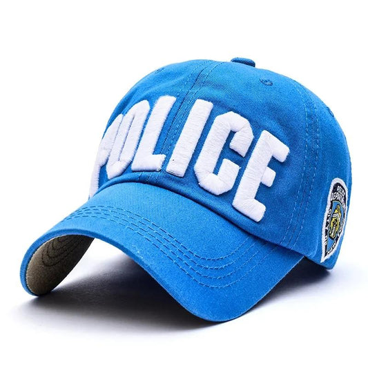 Police Embroidered Hat Women's Outdoor Sun Hat Men's Casual Hip-hop Baseball Cap Snap Back Sunscreen Cap Leisure Sport Cap