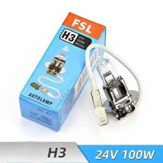 1pc Lighting 24V100W Car Truck Bulb Front Headlight Super Bright Hernia Bulb H1 H4 H7 H3 24V100W HB3 HB4 9005 9006 12V55W Halogen Bulb