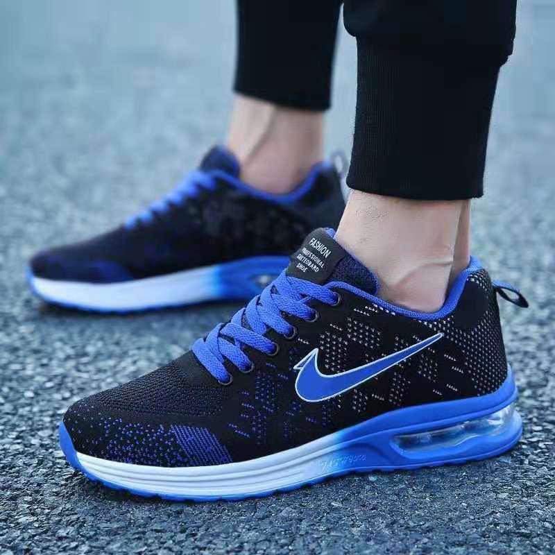 Men Sneakers Running Basketball Shoes Air Cushion Woven Mesh Breathable Deodorant Lightweight Shoes