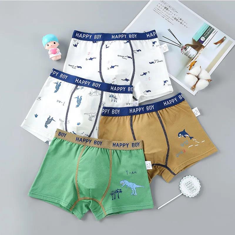 Boy Panties Boys Boxer Underwear for Kids Striped Cartoon Underpanties Bottoms Boys Clothes for 6 8 10 12 14 Years Old