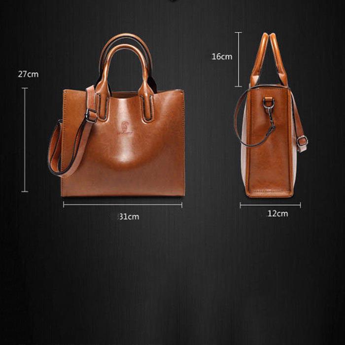 Leather Texture Handbag Fashion Handbag Wild Lady Shoulder Bag Big Bag Soft Leather Ladies Bag