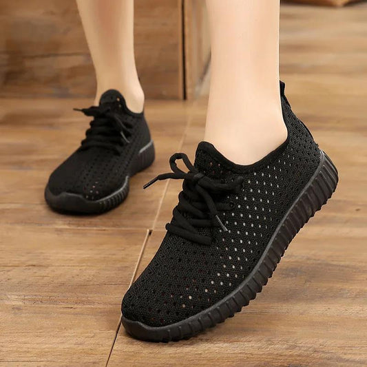 35-41 Women's Spring and Summer Mesh Shoes Large Size Breathable Shoes Casual Soft Soled Running Sneakers