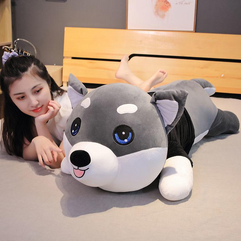 Husky Big Plush Pillow Doll Dog Pillow Bed Sleeping Pillow Girl Birthday Pillow Christmas Pillow