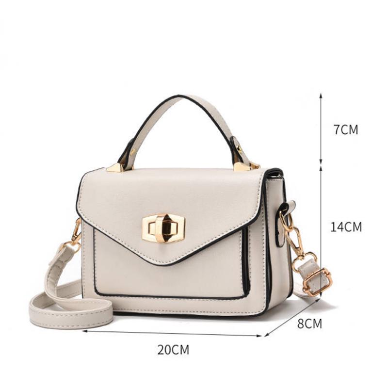 Crossbody Bag Women White Leather Waterproof Wear-resistant Zipper Plush Bear Handbag Shoulder Bag