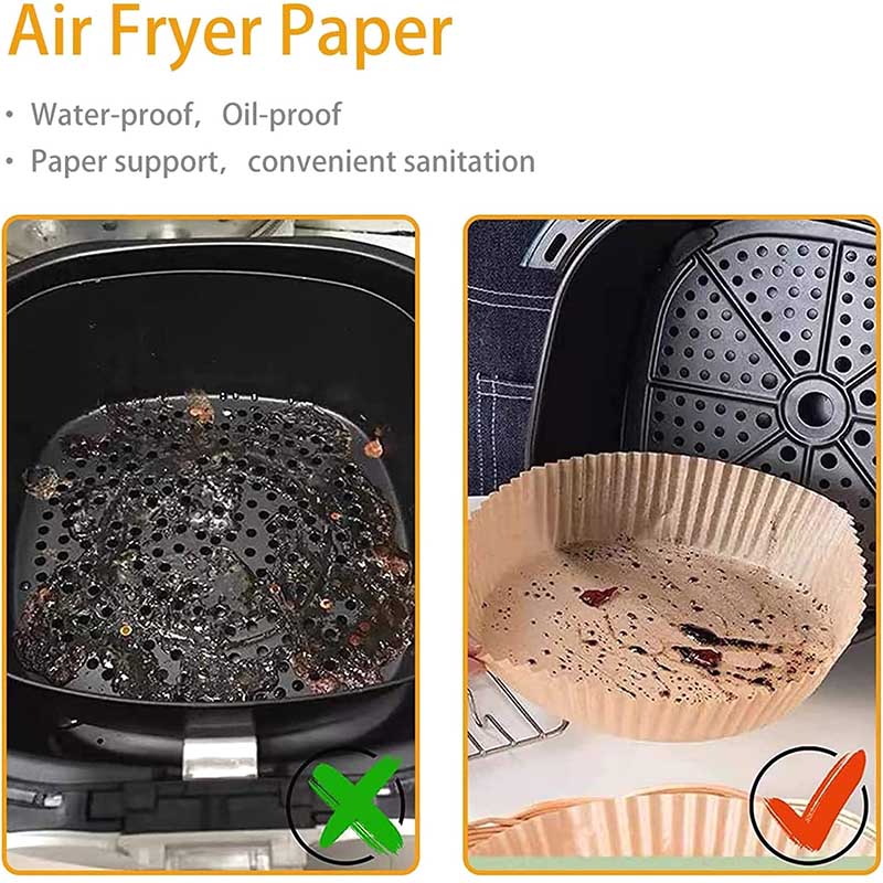 Air Fryer Disposable Paper Liner,100 PCS Air Fryer Liners Round 6.3 Inch,Non-Stick Air Fryer Parchment Paper Liners