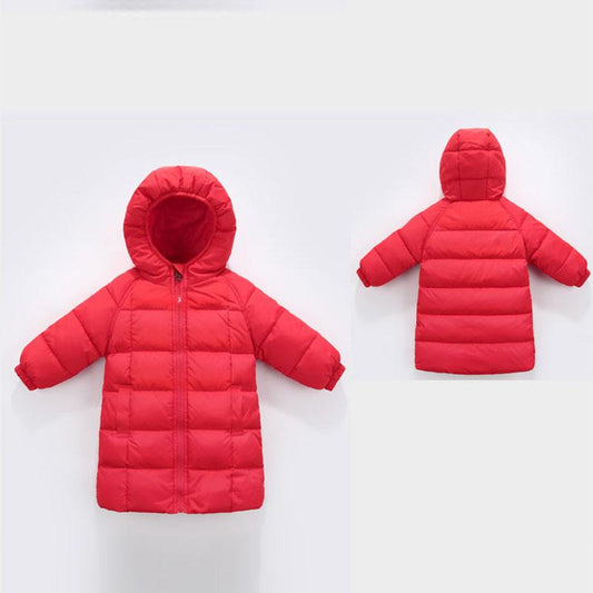 Children's Down Jackets Long Section for Boys Girls Thicken Children's Winter Coats for Children with Hooded Babies and Infants Children's Clothing