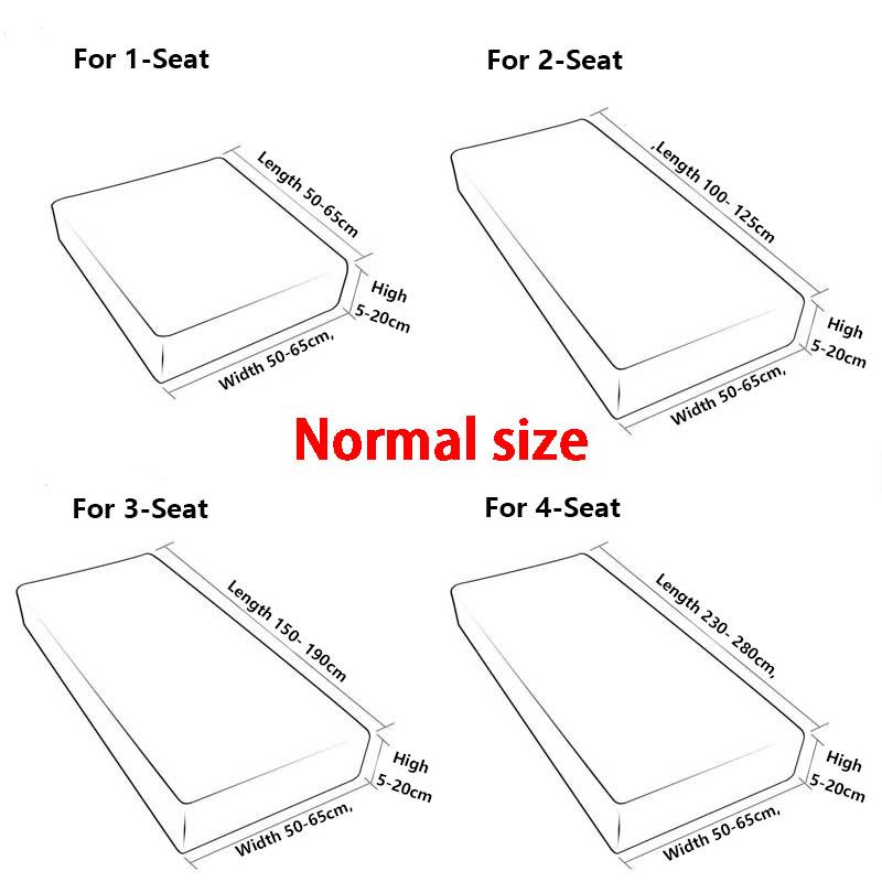 Solid Color Stretch Sofa Seat Cushion Cover Sofa Covers for Living Room Removable Elastic Seat Chair Cover Furniture Protector