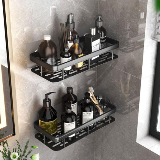 Bathroom Shelves No-drill Corner Shelf Shower Storage Rack Holder Toilet Organizer Bathroom Accessories Suction Cup Wall Rack Toilet Rack