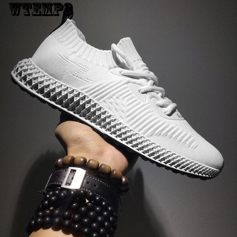 Summer Breathable Running Shoes Casual Sports Shoes Male Flying Woven Mesh Shoes