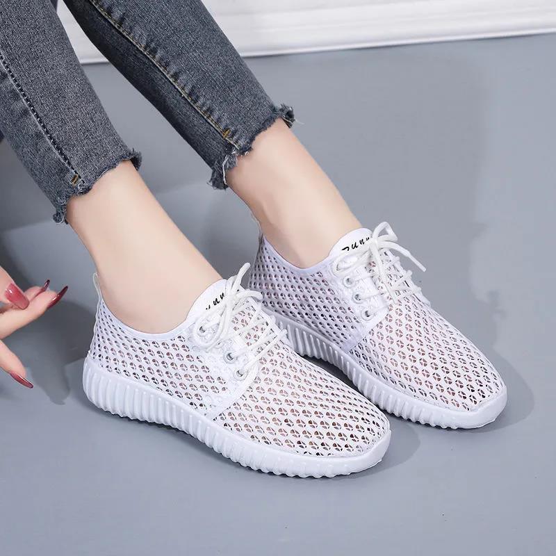 Women's Shoes Summer Sneakers Breathable Mesh Shoes Soft Sole Wear-resistant Casual Shoes